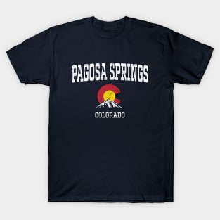 Pagosa Springs Colorado CO Vintage Athletic Mountains T-Shirt